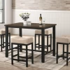 Carolina Khaki Counter Height Table With 4 Stools -Home Furniture C8581P P4SF9XKHX main 1
