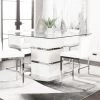 Gamma White Dining 7 Pcs Set -Home Furniture G5182 43 7PCS main 1