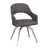 Ivanka Charcoal Swivel Side Chair