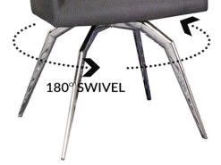 Ivanka Charcoal Swivel Side Chair -Home Furniture G5271 01 main 3