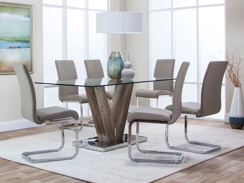 Veneto Brown Dining 5 Pcs Set 3 Veneto Brown Dining 5 Pcs Set