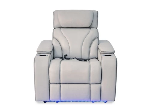 Keli Gray Zero Gravity Leather Power Massage Recliner 4 Keli Gray Zero Gravity Leather Power Massage Recliner - Image 2