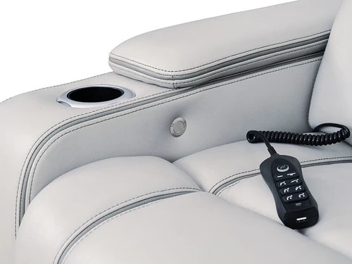 Keli Gray Zero Gravity Leather Power Massage Recliner 7 Keli Gray Zero Gravity Leather Power Massage Recliner - Image 5