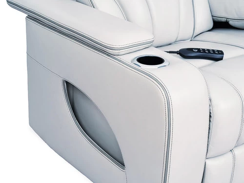 Keli Gray Zero Gravity Leather Power Massage Recliner 8 Keli Gray Zero Gravity Leather Power Massage Recliner - Image 6