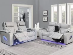 Keli Gray Zero Gravity Power Recliner Loveseat 2 Pcs Set