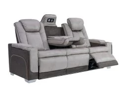 Mirapella Gray Dual Power Recliner Sofa -Home Furniture L4313 7406 GRY main 4