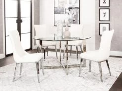Leah White Dining 5 Pcs Set