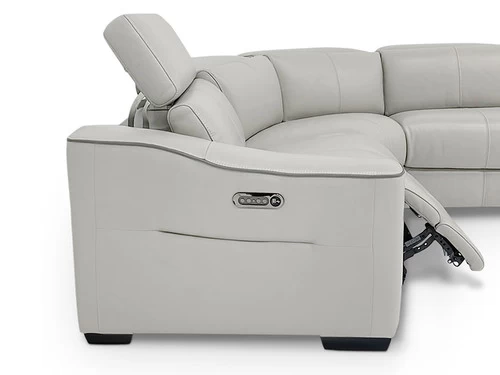 Kerala Gray Leather 3 Dual Power Recliner 5 Pcs Sectional 5 Kerala Gray Leather 3 Dual Power Recliner 5 Pcs Sectional - Image 3