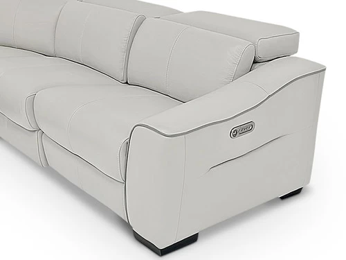 Kerala Gray Leather 3 Dual Power Recliner 5 Pcs Sectional 6 Kerala Gray Leather 3 Dual Power Recliner 5 Pcs Sectional - Image 4