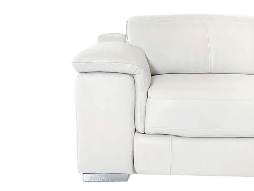 Manali White Dual Power Leather Loveseat 7 Manali White Dual Power Leather Loveseat - Image 5