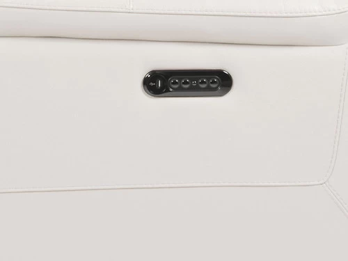 Manali White Dual Power Leather Loveseat 8 Manali White Dual Power Leather Loveseat - Image 6