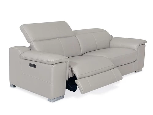 Manali Gray Leather Dual Power Recliner 2 Pcs Set 4 Manali Gray Leather Dual Power Recliner 2 Pcs Set - Image 2