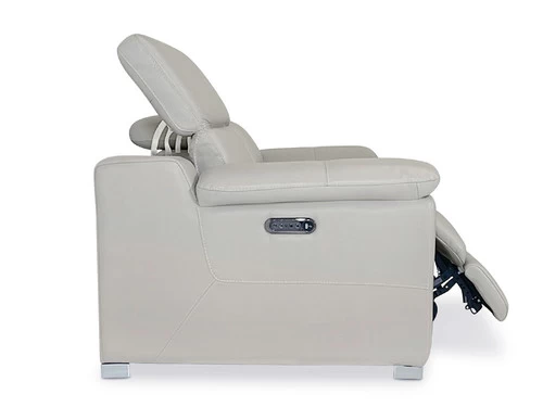 Manali Gray Leather Dual Power Recliner 2 Pcs Set 6 Manali Gray Leather Dual Power Recliner 2 Pcs Set - Image 4