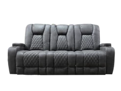 Cayman Gunmetal Dual Recliner Sofa