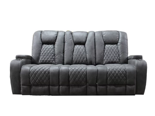 Cayman Gunmetal Dual Recliner Sofa 3 Cayman Gunmetal Dual Recliner Sofa