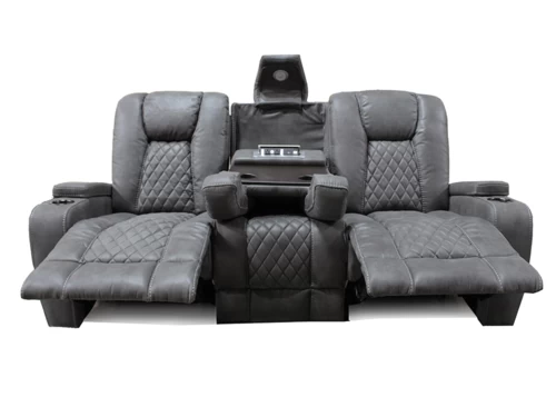 Cayman Gunmetal Dual Recliner Sofa 5 Cayman Gunmetal Dual Recliner Sofa - Image 3