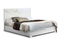 Sofia White Marble King Bed