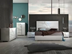 Sofia White Marble Queen 3 Pcs Set