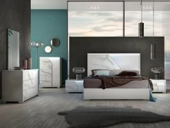 Sofia White Marble Queen 4 Pcs Set