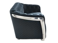 Carlotta Black Velvet Loveseat -Home Furniture U341 BV LS main 3