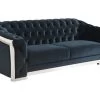 Carlotta Black Velvet Sofa -Home Furniture U341 BV S main 1
