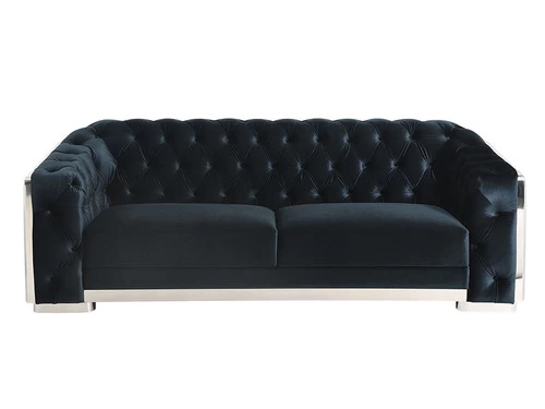 Carlotta Black Velvet Sofa 4 Carlotta Black Velvet Sofa - Image 2