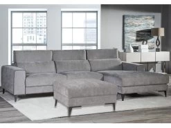 Sereno Gray Right Sectional With Ottoman
