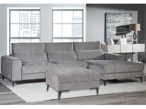 Sereno Gray Right Sectional With Ottoman 3 Sereno Gray Right Sectional With Ottoman