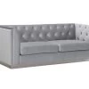 Ambrose Silver Velvet Sofa 1 Ambrose Silver Velvet Sofa -Home Furniture U9017 SV SF main 1