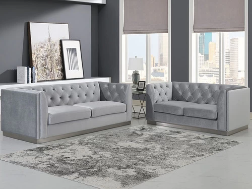 Ambrose Silver Velvet 2 Pcs Set 3 Ambrose Silver Velvet 2 Pcs Set