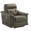 Sammit Grey Leather Power Recliner -Home Furniture USI 3631 105 main 1