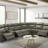 Sammit Grey Leather 4 Power Recliner 7 Pcs Sectional -Home Furniture USI3631 4P 7PCS main 1