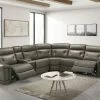 Sammit Grey Leather 2 Power Recliner 6 Pcs Sectional 2 Sammit Grey Leather 2 Power Recliner 6 Pcs Sectional -Home Furniture USI3631 6PCS main 1