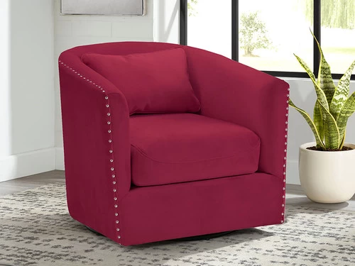 Stanton Swivel Chair Red 5 Stanton Swivel Chair Red - Image 3